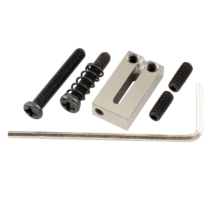Musiclily Ultra 10,5 mm Moderner Stil Vollmessings Offsetsättel für Strat-/Tele-Stil-Elektrogitarren, Set von 6