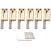 musiclily ultra 10 5mm modern style full solid brass offset saddles for strat tele style electric guitar mx2854 6p