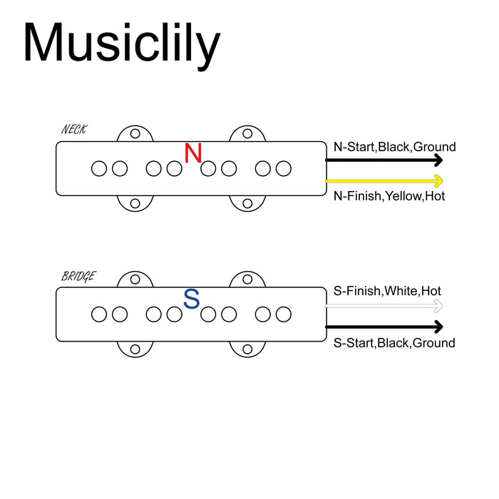 Size of the revival pickups rpjb vintage style alnico 5 single coil pickups set for 4 string jazz bass mx2861bk