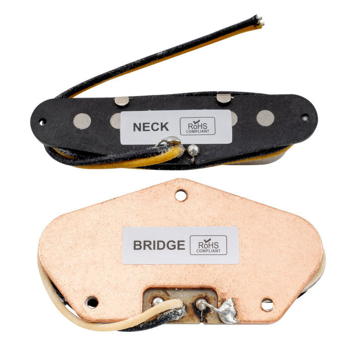 Part of the revival pickups rpt2 heartbreaker vintage style alnico 3 neck bridge pickups set for tele style electric guitar mx2865p