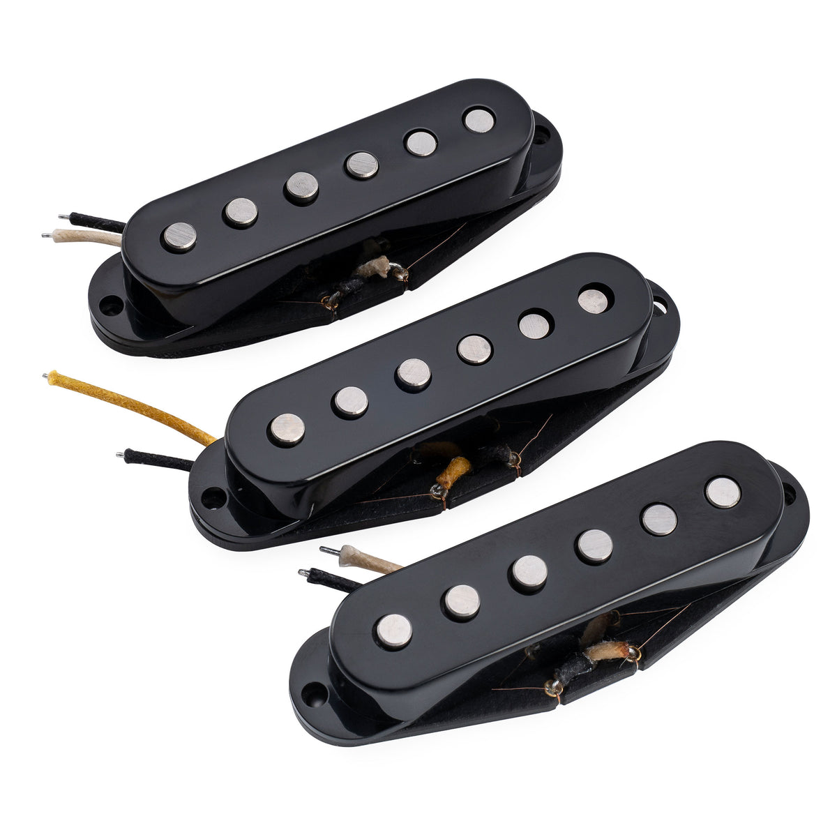 Ensemble de micros Revival Pickups RPS1 Vintage Classic Alnico 5/Alnico 3 à simple bobinage pour guitare électrique Strat, blanc