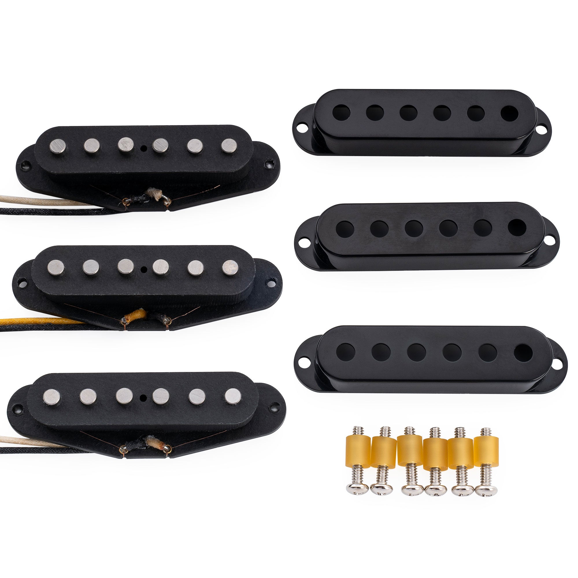 Ensemble de micros Revival Pickups RPS1 Vintage Classic Alnico 5/Alnico 3 à simple bobinage pour guitare électrique Strat, blanc