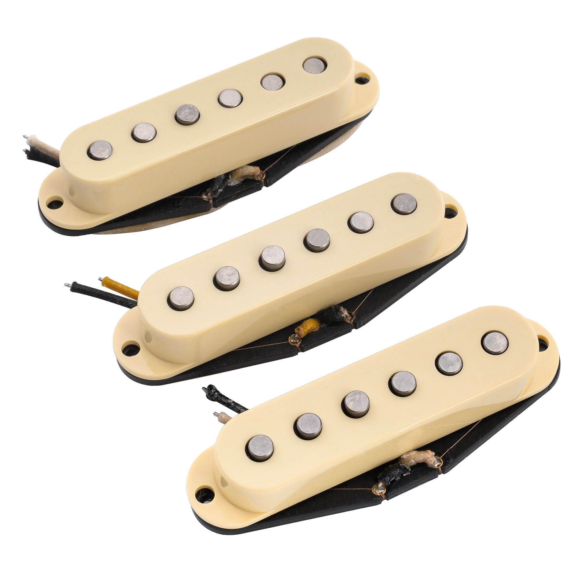 Ensemble de micros Revival Pickups RPS1 Vintage Classic Alnico 5/Alnico 3 à simple bobinage pour guitare électrique Strat, blanc