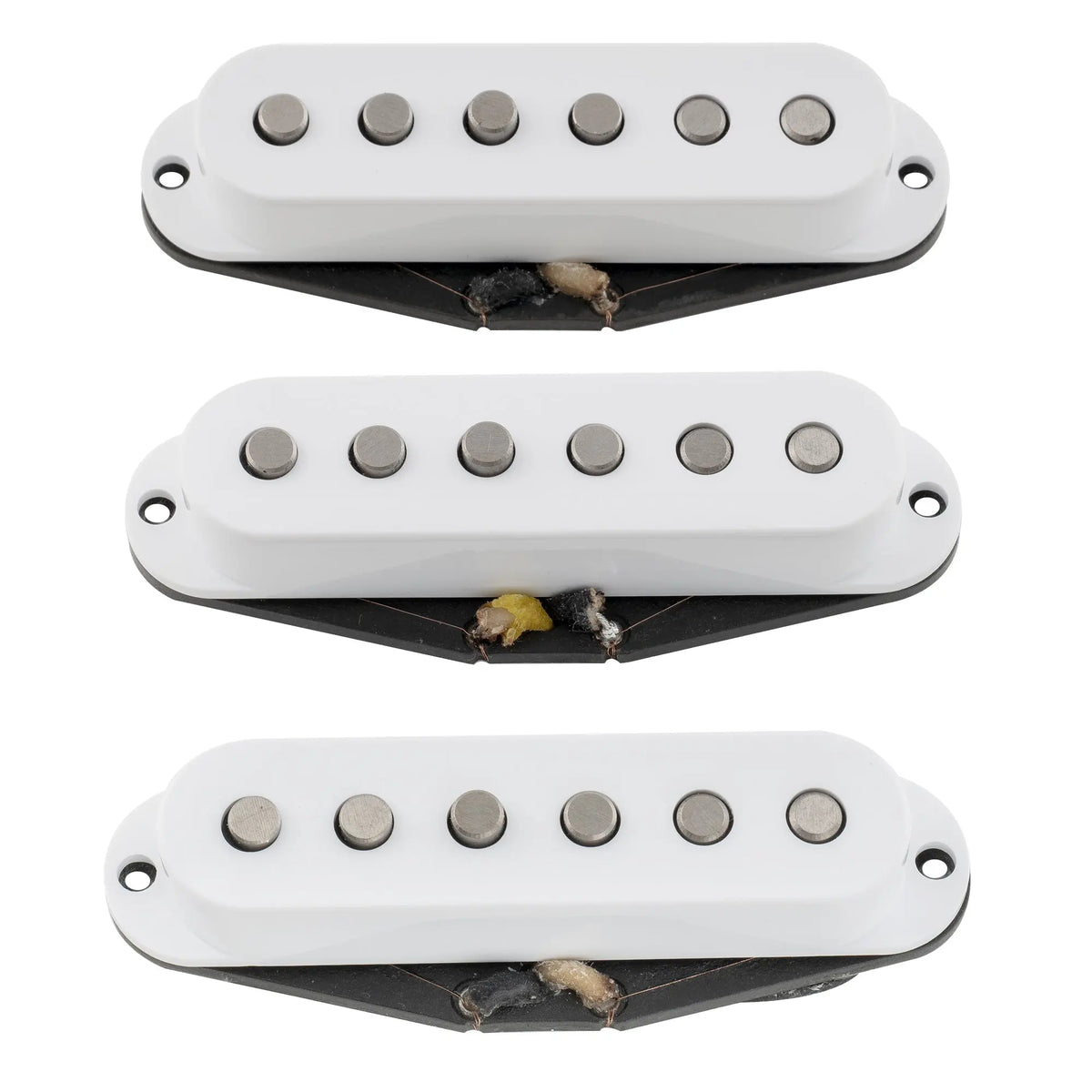 detail of the revival pickups rps1 vintage classic alnico 5 alnico 3 single coil neck middle bridge pickups set for strat style electric guitar mx2868wh