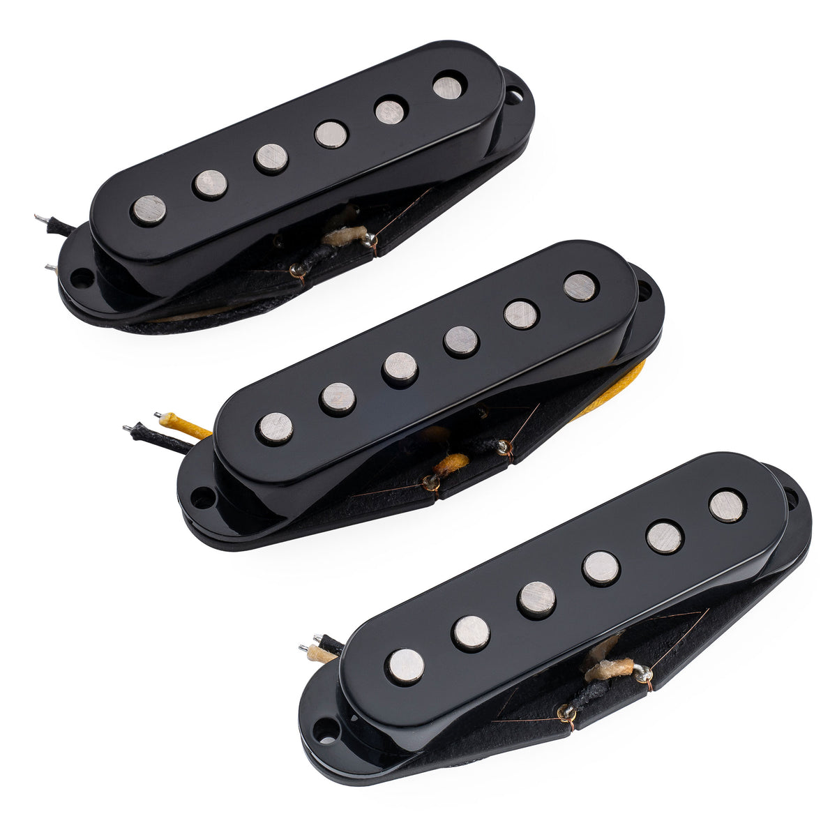 Ensemble de micros Revival Pickups RPS4 Pride & Joy SRV style vintage Alnico 5/Alnico 2 simple bobinage pour guitare électrique Strat, blanc