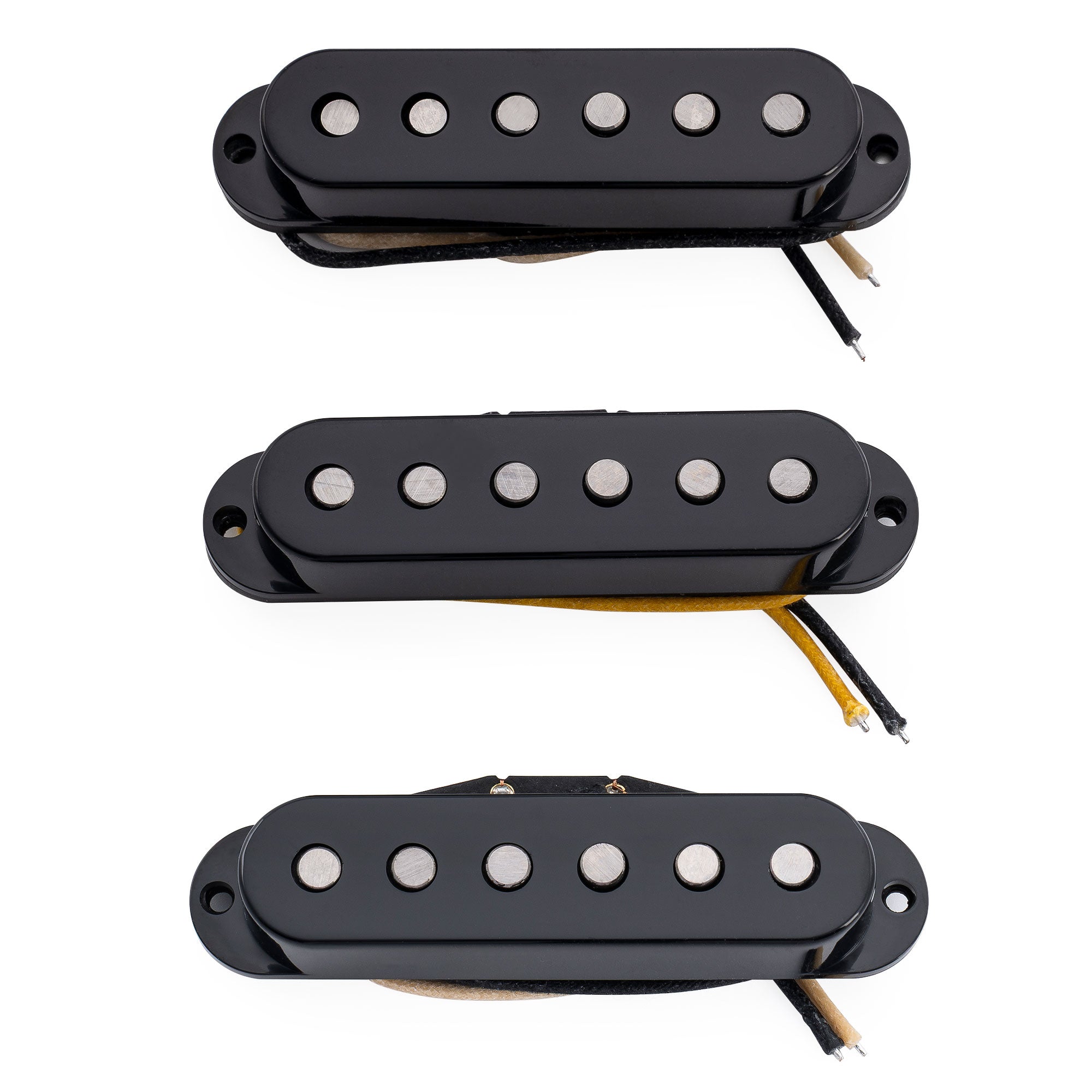 Ensemble de micros Revival Pickups RPS4 Pride & Joy SRV style vintage Alnico 5/Alnico 2 simple bobinage pour guitare électrique Strat, blanc