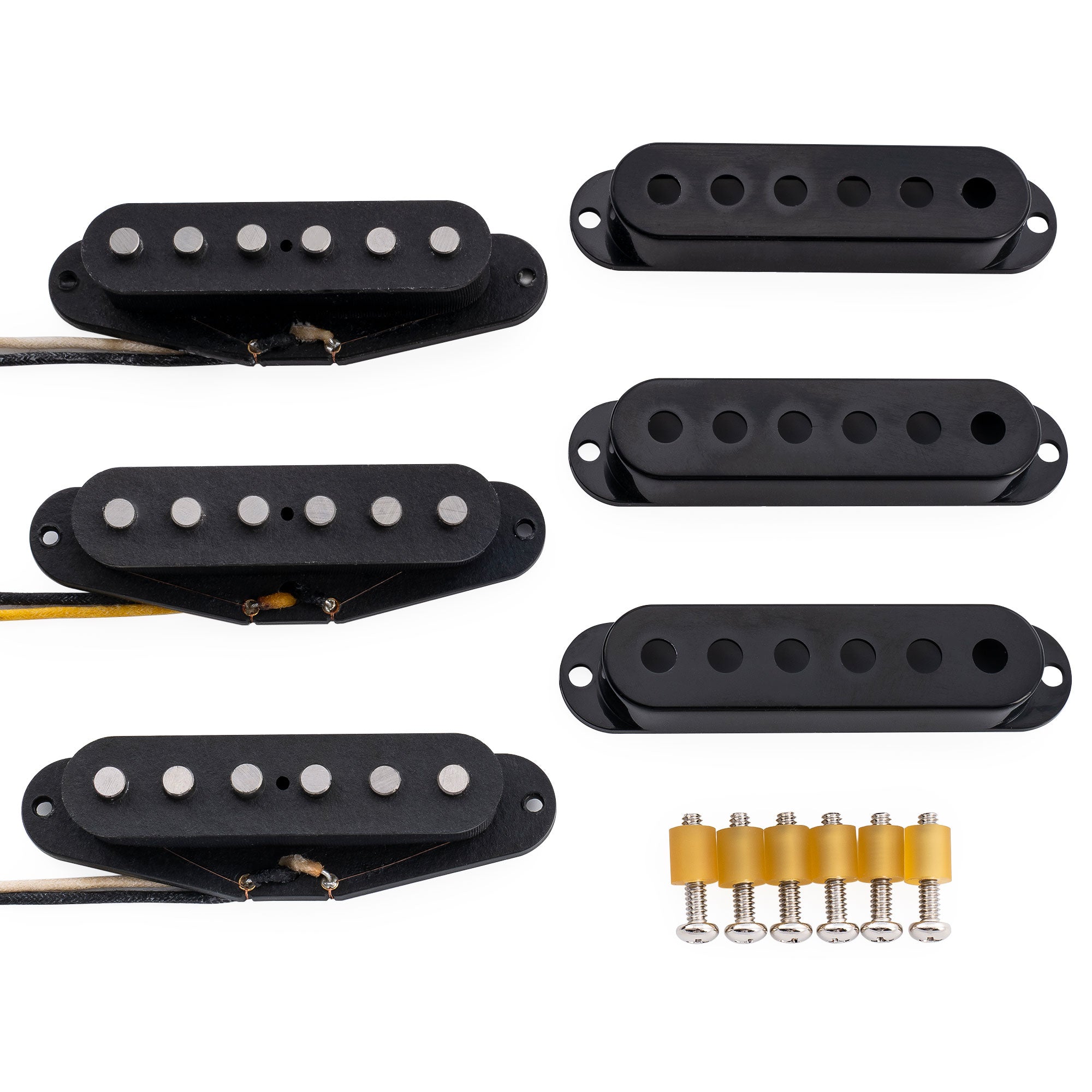 Ensemble de micros Revival Pickups RPS4 Pride & Joy SRV style vintage Alnico 5/Alnico 2 simple bobinage pour guitare électrique Strat, blanc