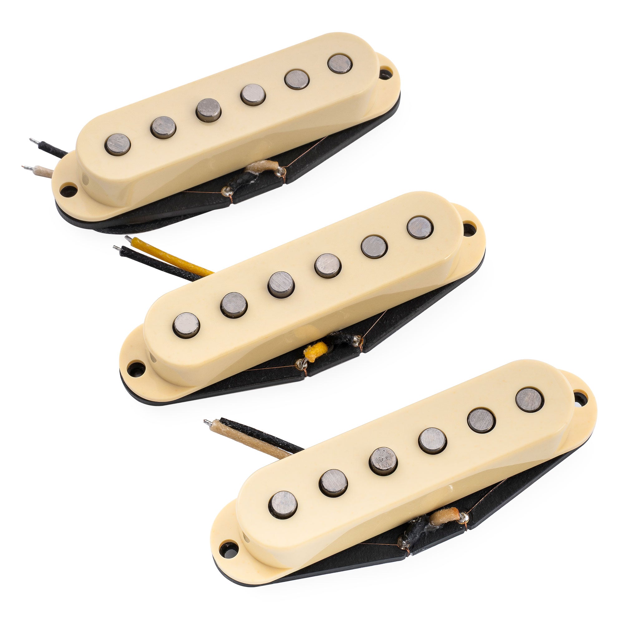 Ensemble de micros Revival Pickups RPS4 Pride & Joy SRV style vintage Alnico 5/Alnico 2 simple bobinage pour guitare électrique Strat, blanc