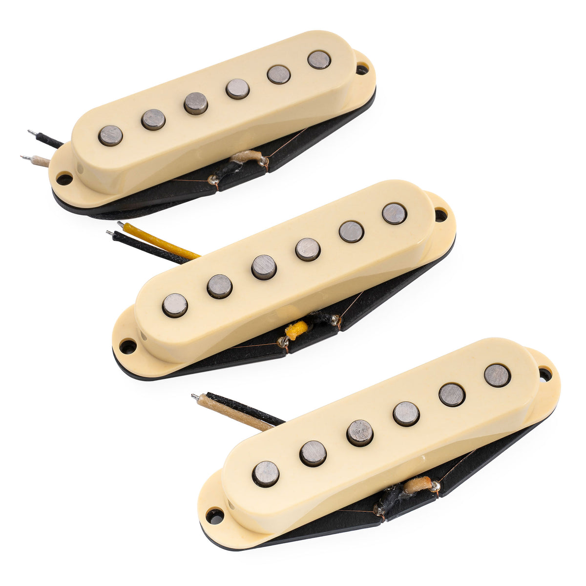 Ensemble de micros Revival Pickups RPS4 Pride & Joy SRV style vintage Alnico 5/Alnico 2 simple bobinage pour guitare électrique Strat, blanc