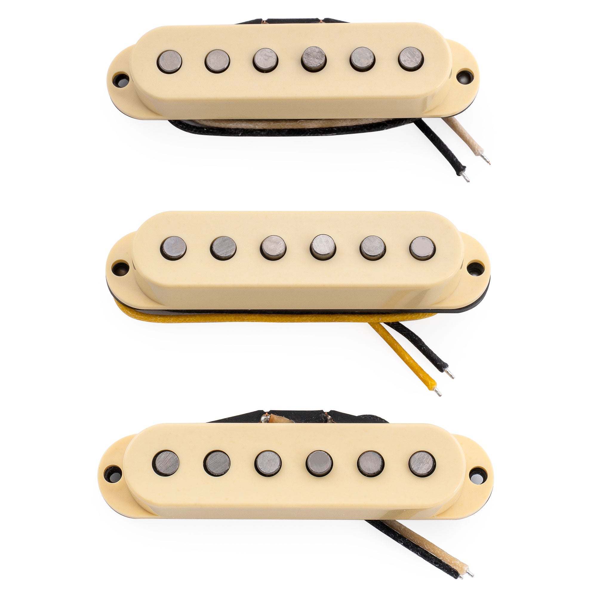 Ensemble de micros Revival Pickups RPS4 Pride & Joy SRV style vintage Alnico 5/Alnico 2 simple bobinage pour guitare électrique Strat, blanc