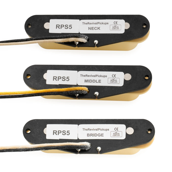 The Revival Pickups RPS5 1954 Strat ヴィンテージスタイル アルニコ3 シングルコイル ネック・ミドル・ブリッジピックアップセット for Stratスタイルエレキギター