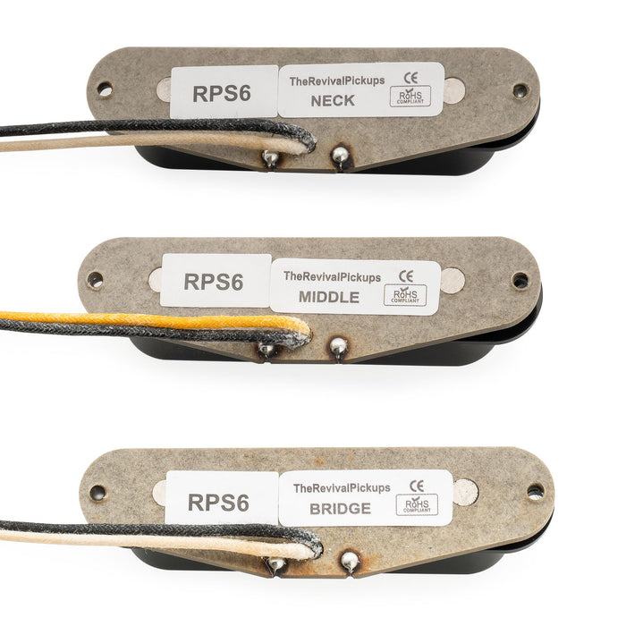 The Revival Pickups RPS6 ジミ・ヘンドリックス ヴィンテージスタイル アルニコ5 シングルコイル ネック・ミドル・ブリッジピックアップセット for Stratスタイルエレキギター