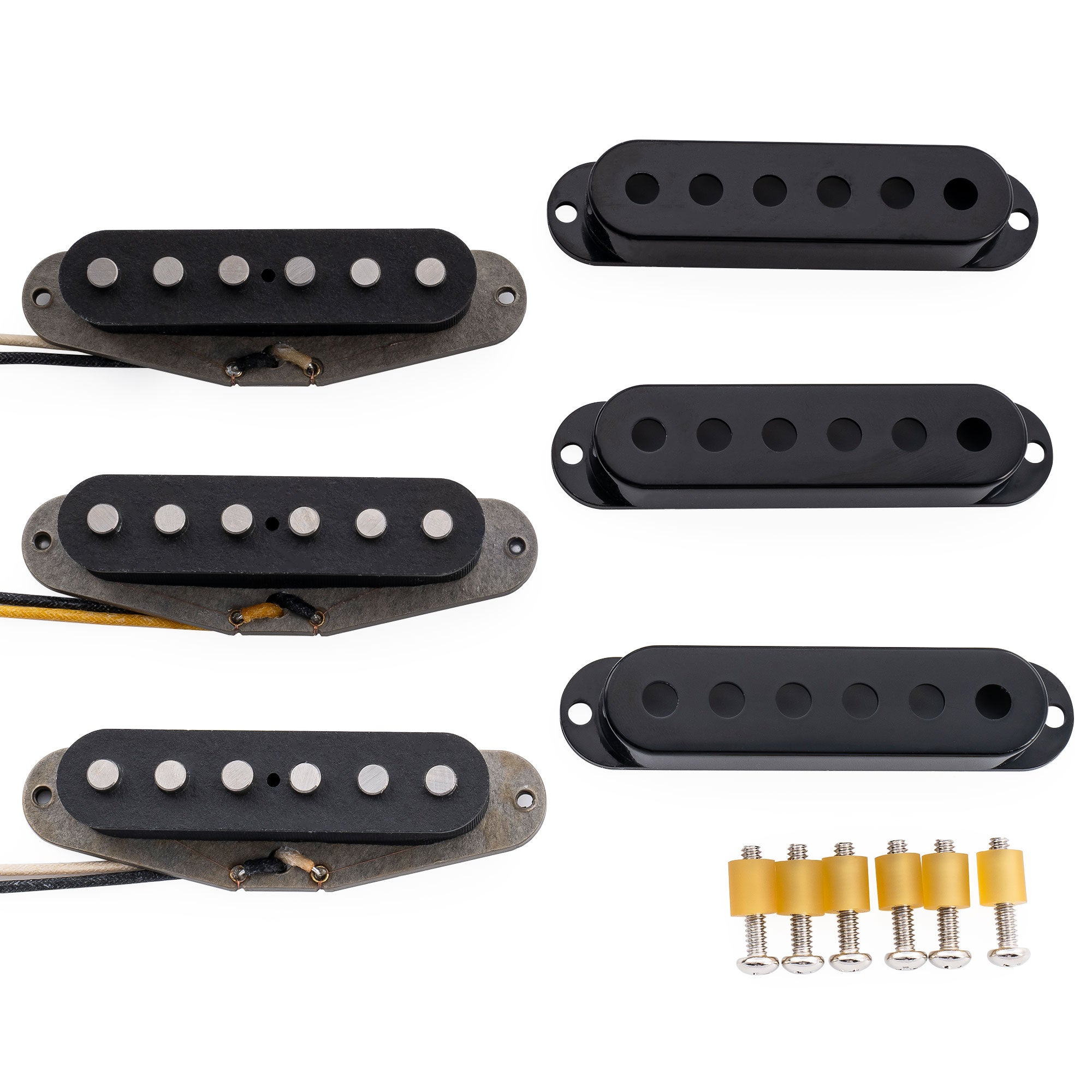 Ensemble de micros Revival Pickups RPS7 John Mayer style vintage Alnico 5/Alnico 3 simple bobinage pour guitare électrique Strat, blanc