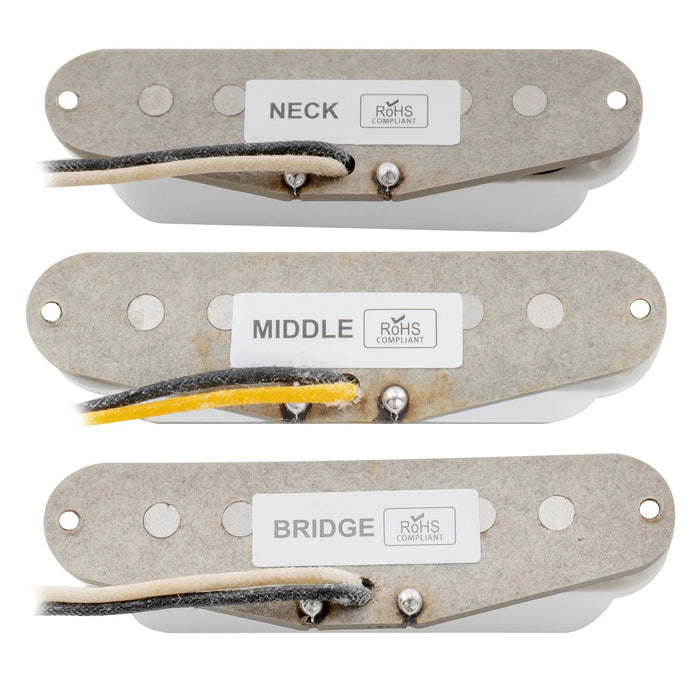 Part of the revival pickups rps7 john mayer vintage style alnico 5 alnico 3 single coil neck middle bridge pickups set for strat style electric guitar mx2888wh