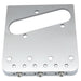 musiclily ultra 54mm 2 1 8 inch string spacing full solid aluminum plate with brass compensated 3 saddle vintage tele style bridge mx2904p, gold