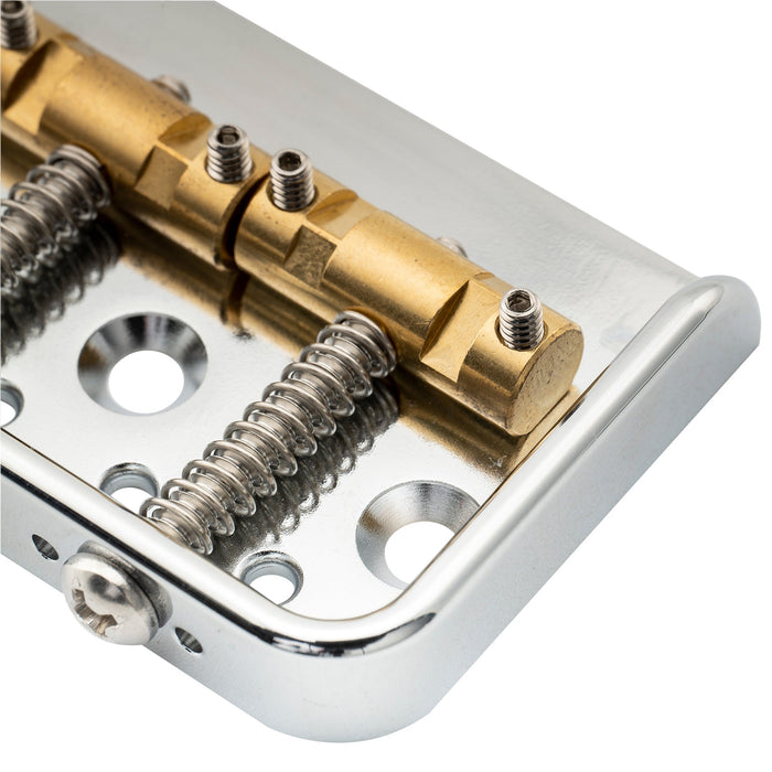 Musiclily Ultra 10.8mmピッチ ハーフカット アルミプレート 弦長補正 3連真鍮サドル ヴィンテージスタイル Teleテレエレキギター用 ブラック