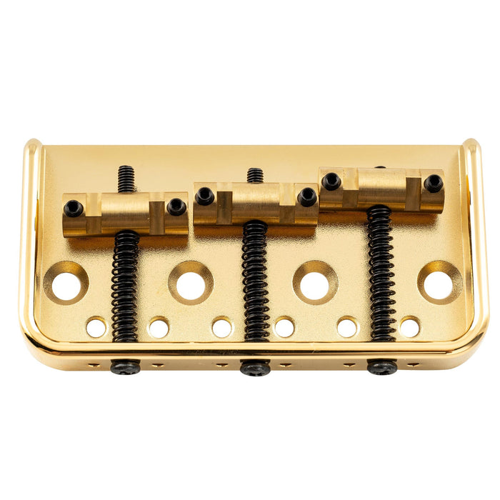 Musiclily Ultra 10.8mmピッチ ハーフカット アルミプレート 弦長補正 3連真鍮サドル ヴィンテージスタイル Teleテレエレキギター用 ブラック