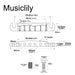 Dimensions of musiclily ultra 52mm 2 3 64 inch string spacing full solid aluminum prs style pre set intonation wraparound bridge tailpiece for usa prs style electric guitar mx2907cr