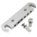 detail of musiclily ultra 52mm 2 3 64 inch string spacing full solid aluminum prs style pre set intonation wraparound bridge tailpiece for usa prs style electric guitar mx2907cr