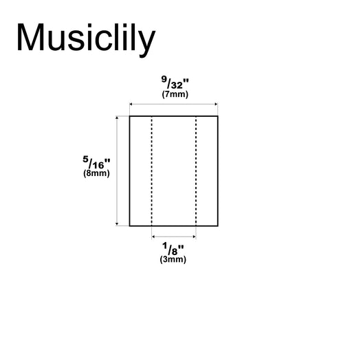 Dimensions of musiclily pro 5 16 inch 8mm electric guitar pickup mounting rubber tubing mx2923 20