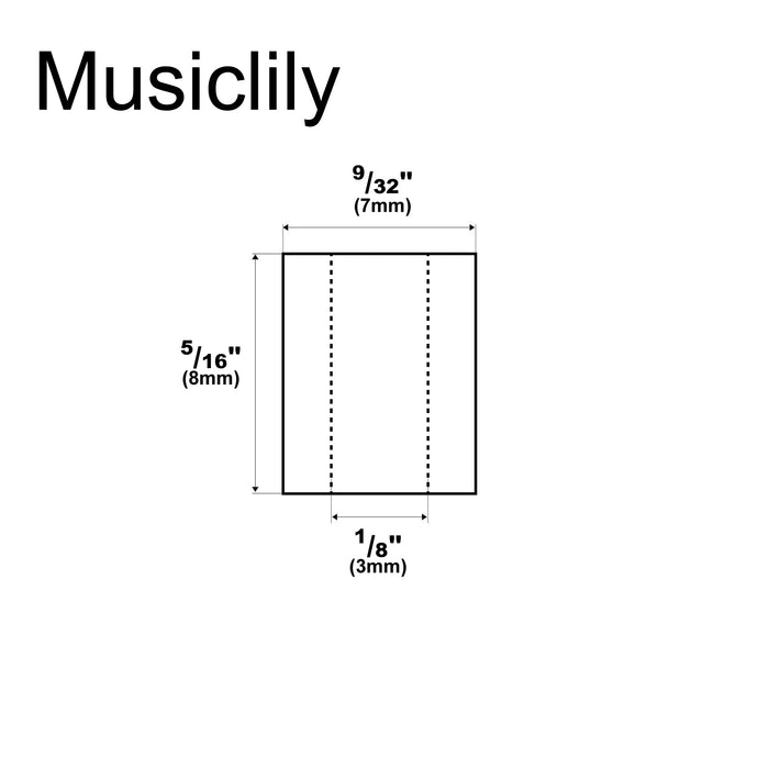 Dimensions of musiclily pro 5 16 inch 8mm electric guitar pickup mounting rubber tubing mx2923 20