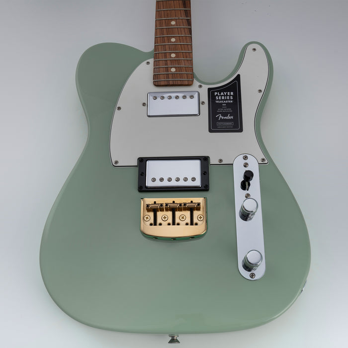 Musiclily Ultra BT012 ハーフサイズ弦通しボディヴィンテージテレスタイルギターブリッジ、ソリッドアルミニウム合金プレートと真鍮3サドル付き