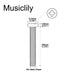 Dimensions of musiclily pro metric m3 35mm steel saddle intonation screw for imported electric guitar bass bridge mx2947p