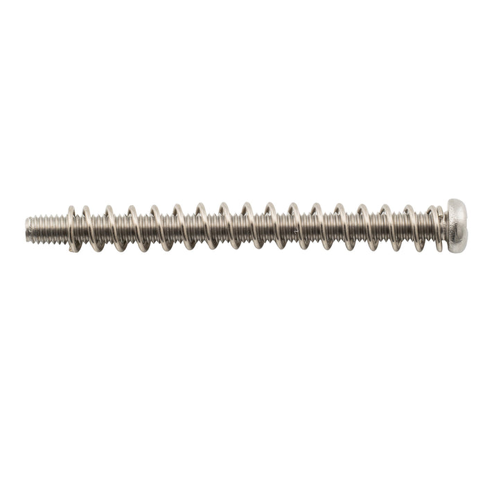 detail of musiclily pro metric m3 40mm steel saddle intonation screw and spring set for imported electric bass bridge mx2948mx2950p