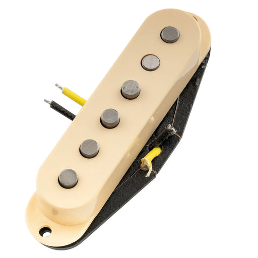 artec ssa 12r vintage style staggered alnico 5 reverse wound single coil middle pickup 6 5k for strat style electric guitar mx2956bk, mint ivory color