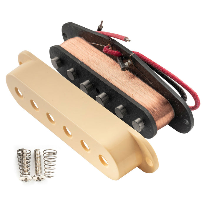 Artec SSA-12 ヴィンテージスタイル スタッガード アルニコ5 シングルコイルブリッジピックアップ 6.5K Stratストラトエレキギター用 ブラック