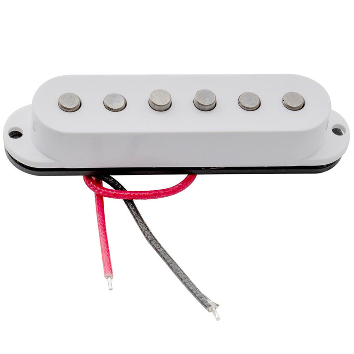 アーテック SSA-12 ヴィンテージスタイル スタッガード アルニコ5 シングルコイル ネックピックアップ 6.3K ストラトタイプ エレキギター用, ホワイト