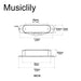 Dimensions of artec tfa40 alnico 5 standard neck pickup 5 1k for tele style electric guitar mx2959crp