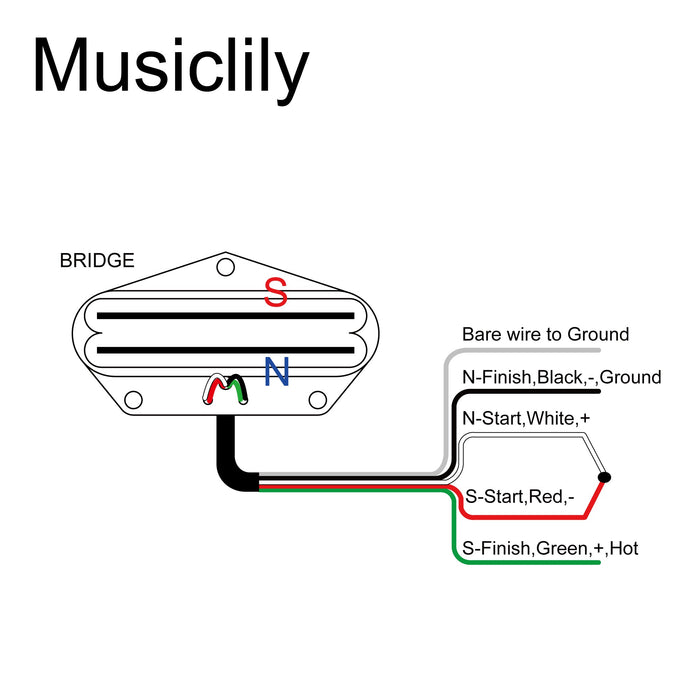 Size of artec tra73 alnico 5 rail blade humbucker bridge pickup 12k for tele style electric guitar mx2963p