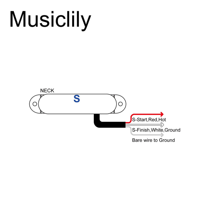 Size of artec lsa70 alnico 5 lipstick style single coil neck pickup 7 5k for strat style electric guitar mx2965bk