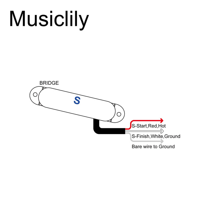 Size of artec lsa70 alnico 5 lipstick style single coil bridge pickup 7 5k for strat style electric guitar mx2967bk