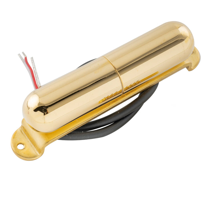 artec lsa70 alnico 5 lipstick style single coil bridge pickup 7 5k for strat style electric guitar mx2967bk, gold