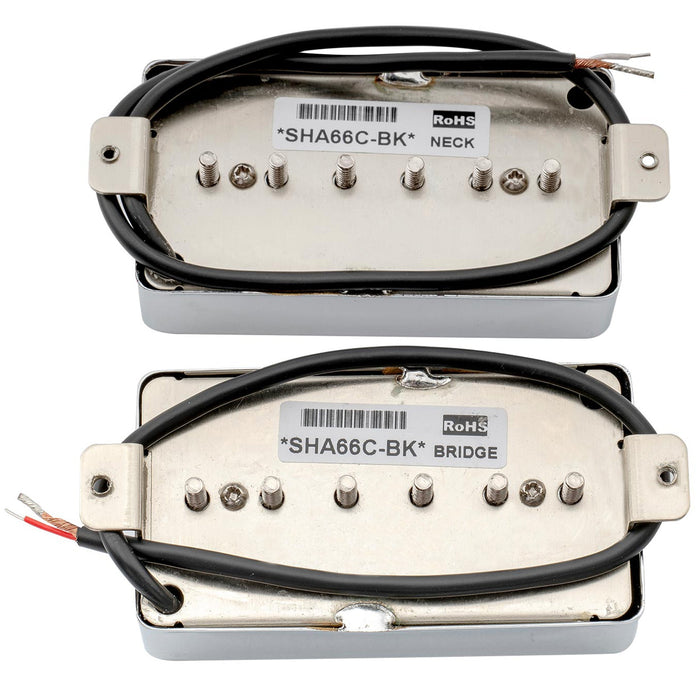 Part of artec sha66 alnico 5 splendor p90 style humbucker sized single coil neck bridge pickups set for lp style electric guitar mx2969crmx2970cr