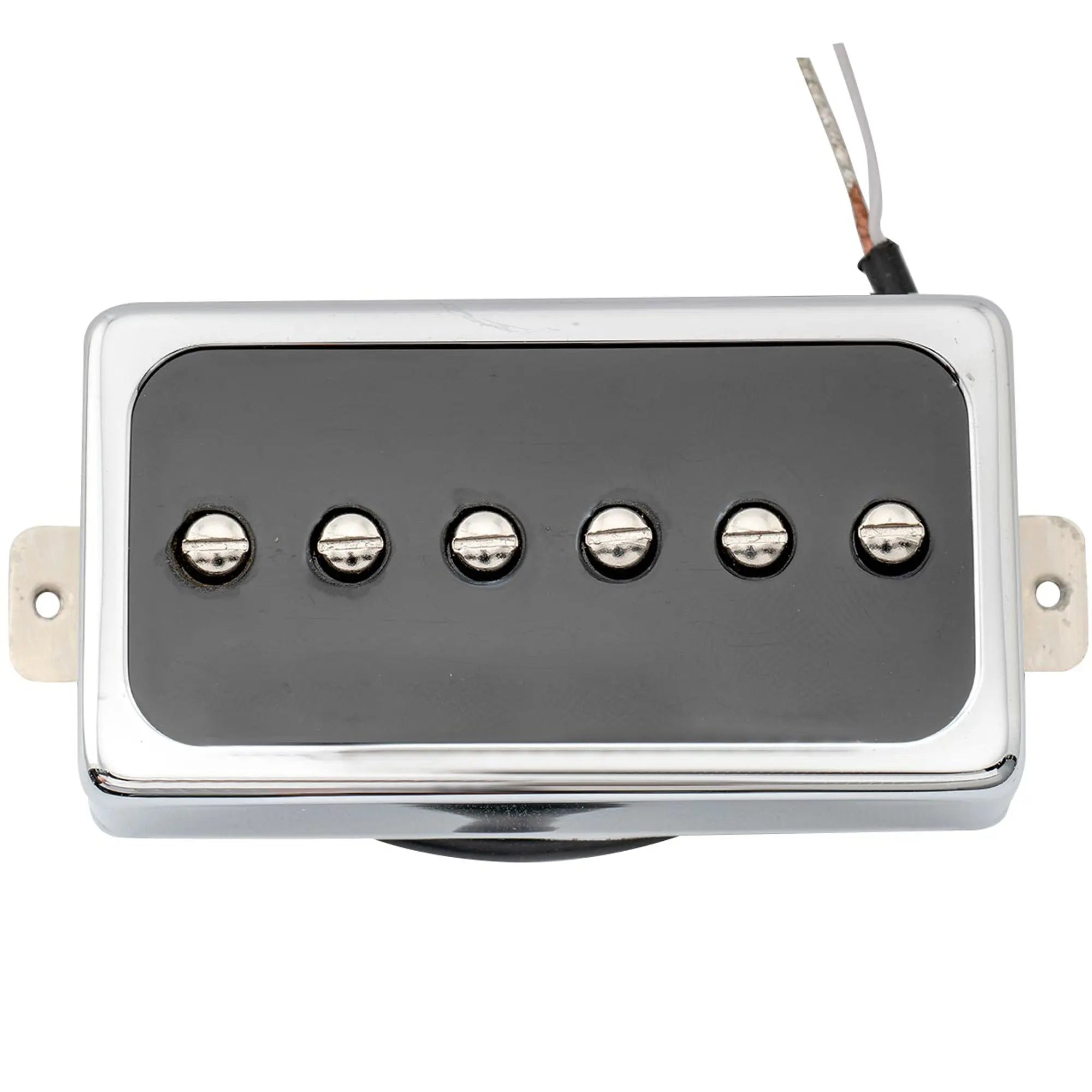 detail of artec sha66 alnico 5 splendor p90 style humbucker sized single coil neck pickup 8k for lp style electric guitar mx2969cr