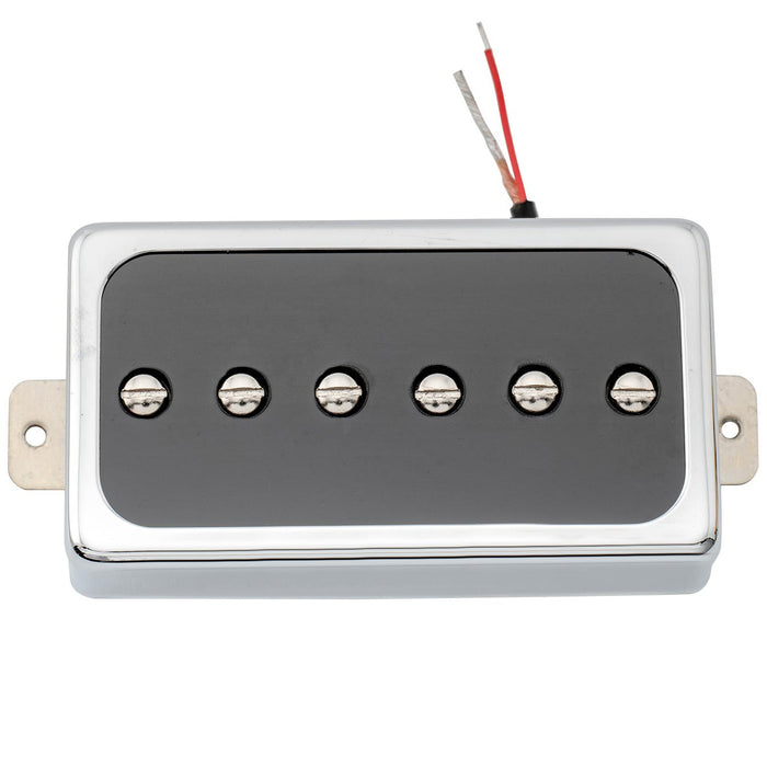 detail of artec sha66 alnico 5 splendor p90 style humbucker sized single coil bridge pickup 8 8k for lp style electric guitar mx2970cr