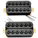 detail of artec hivb invader style uncovered adjustable hexagonal poles ceramic humbucker electric guitar neck bridge pickups set mx2979bkmx2980bk