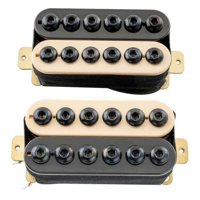 Artec HIVB Invader Style Uncovered Adjustable Hexagonal Poles Ceramic Humbucker Set für Elektrogitarrenhals und -brücke