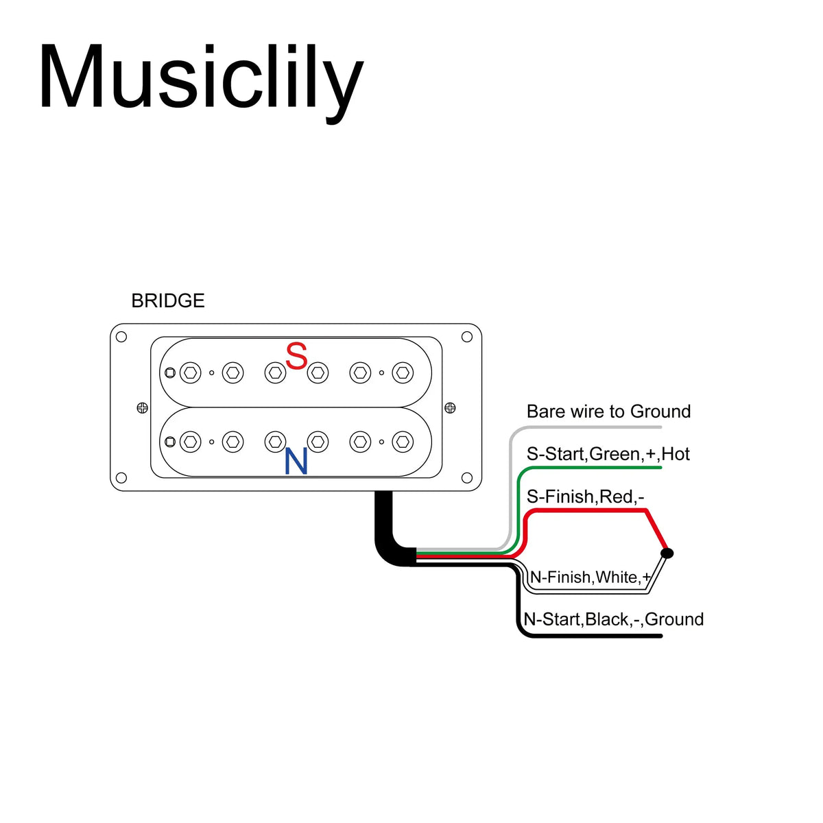 Size of artec hivb invader style uncovered adjustable hexagonal poles ceramic humbucker electric guitar bridge pickup 16 8k mx2980bk