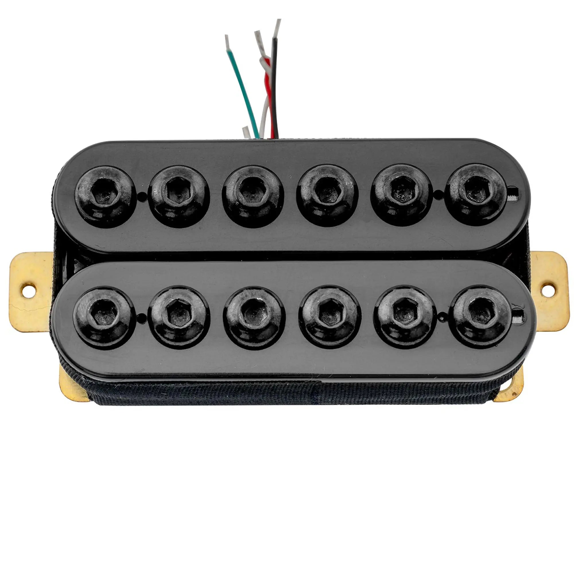 detail of artec hivb invader style uncovered adjustable hexagonal poles ceramic humbucker electric guitar bridge pickup 16 8k mx2980bk