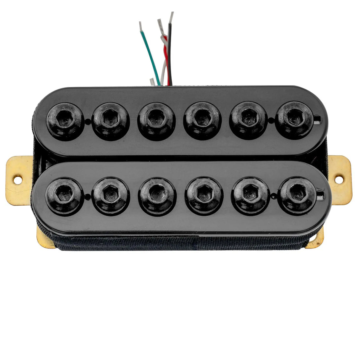 detail of artec hivb invader style uncovered adjustable hexagonal poles ceramic humbucker electric guitar bridge pickup 16 8k mx2980bk