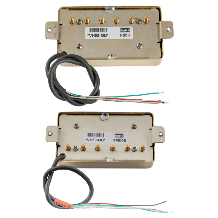 artec vh59a vintage tone covered alnico 5 humbucker neck bridge pickups set for lp style electric guitar mx2981crmx2982cr, nickel