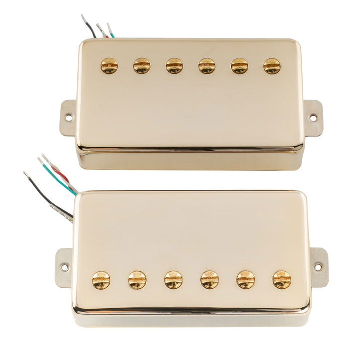 Artec VH59A ヴィンテージトーン カバード アルニコ5 ハムバッカーピックアップ ネックブリッジセット LPエレキギター用 クローム