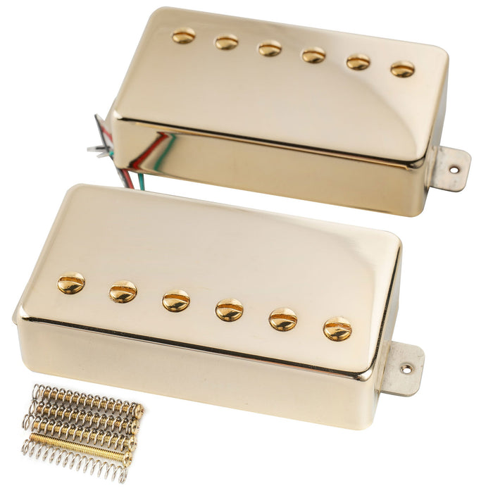 Artec VH59A ヴィンテージトーン カバード アルニコ5 ハムバッカーピックアップ ネックブリッジセット LPエレキギター用 クローム