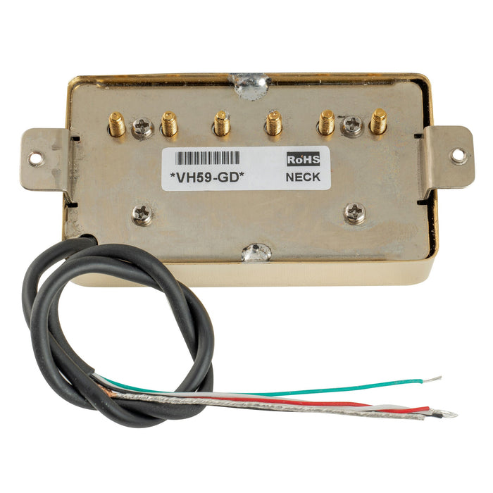 artec vh59a vintage tone covered alnico 5 humbucker neck pickup 7 4k for lp style electric guitar mx2981cr, gold