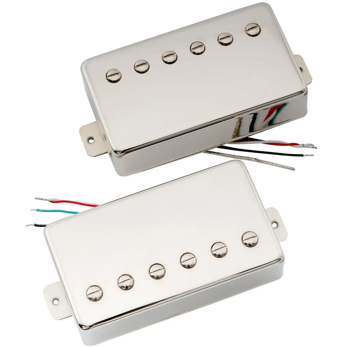 artec vh59a vintage tone covered alnico 5 humbucker neck bridge pickups set for lp style electric guitar mx2981crmx2982cr, nickel