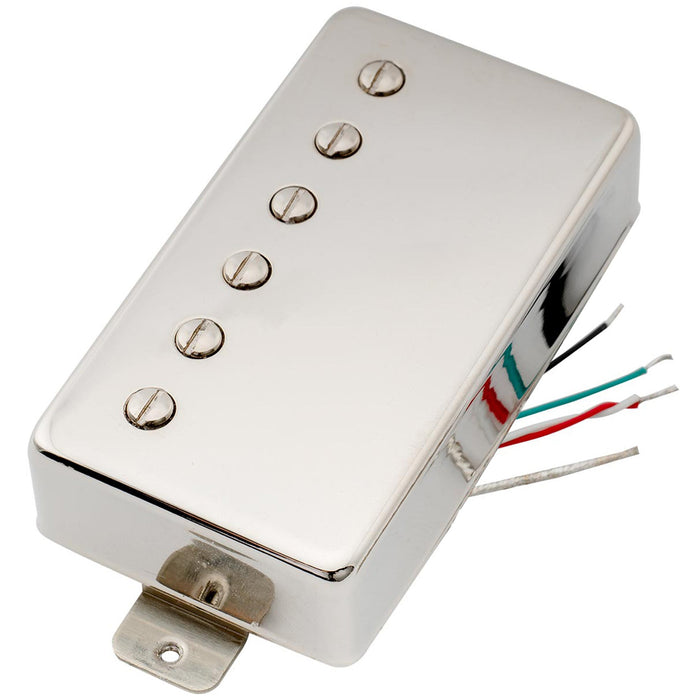 artec vh59a vintage tone covered alnico 5 humbucker neck pickup 7 4k for lp style electric guitar mx2981cr, nickel